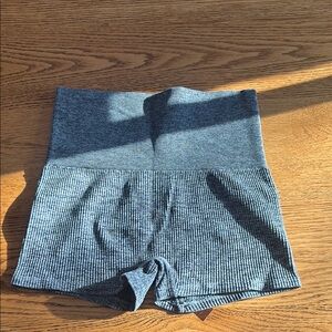 Colsie Charcoal Ribbed Lounge Shorts